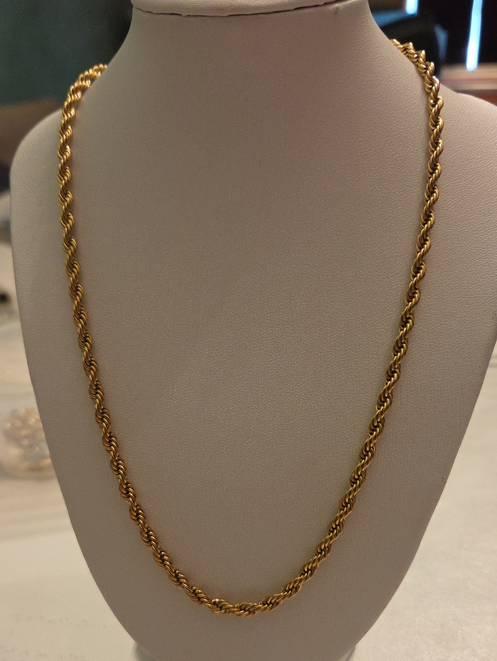 Unisex Gold-toned Rope Chain